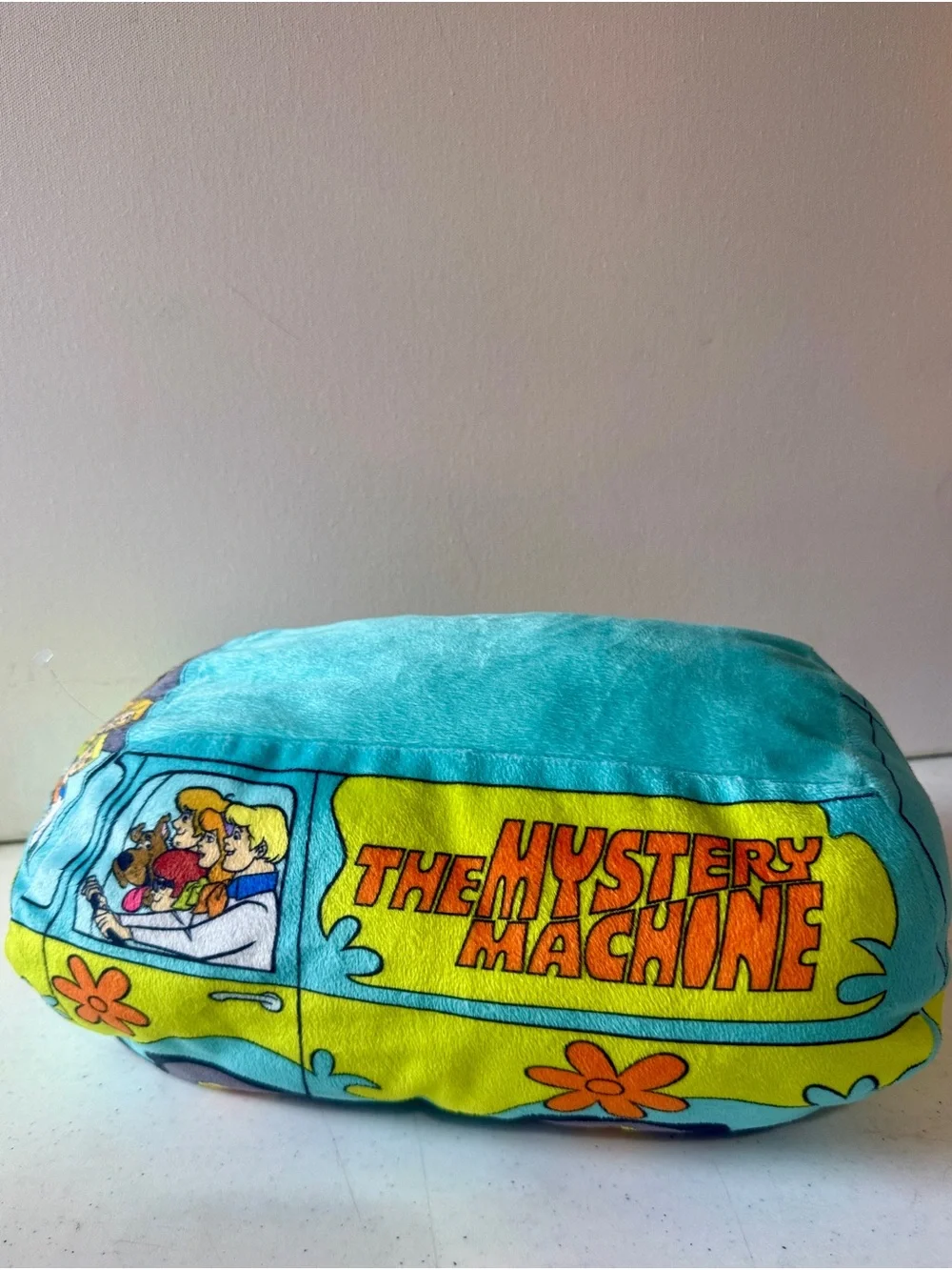 Scooby-Doo Mystery Machine Plush Pillow - Bright Turquoise & Yellow